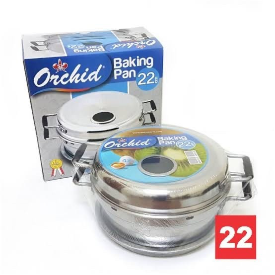 TERBARU ORCHID BAKING PAN 4 TELUR 22CENTIMETER