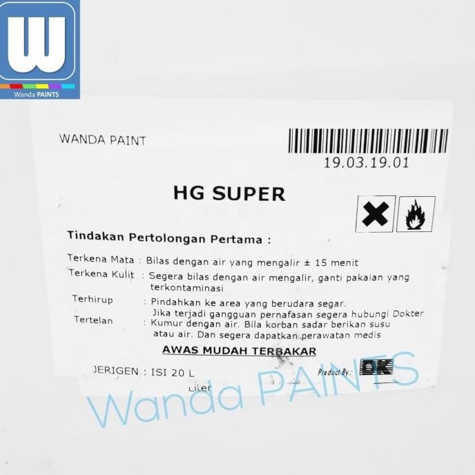 Thinner Jerigen HG SUPER (20 liter)