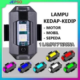 Lampu motor mobil sepeda Warna Warni Kelap Kelip Bisa Di Charge  /Lampu Model Pesawat / Lampu LED Us