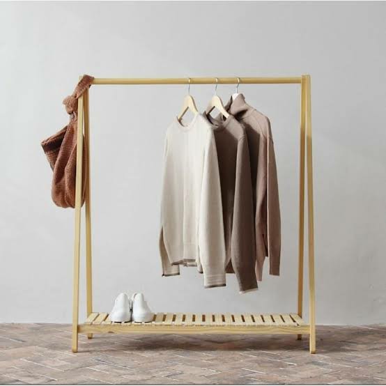 PROMO stand hanger baju kayu