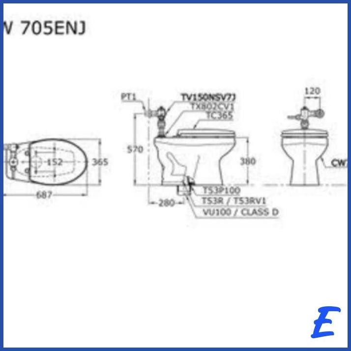 | TJC | CLOSET DUDUK TOTO FLUSH VALVE CW705