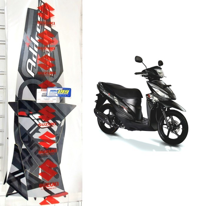 Promo Striping Stripe Stiker Body Suzuki Address Black 2017 Original Sgp