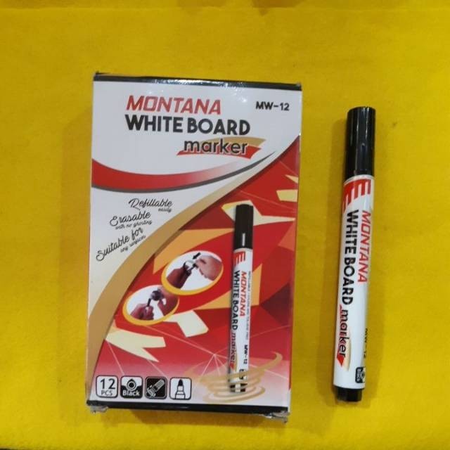 

12 Pc/ 1 Pack Spidol White Board Montana