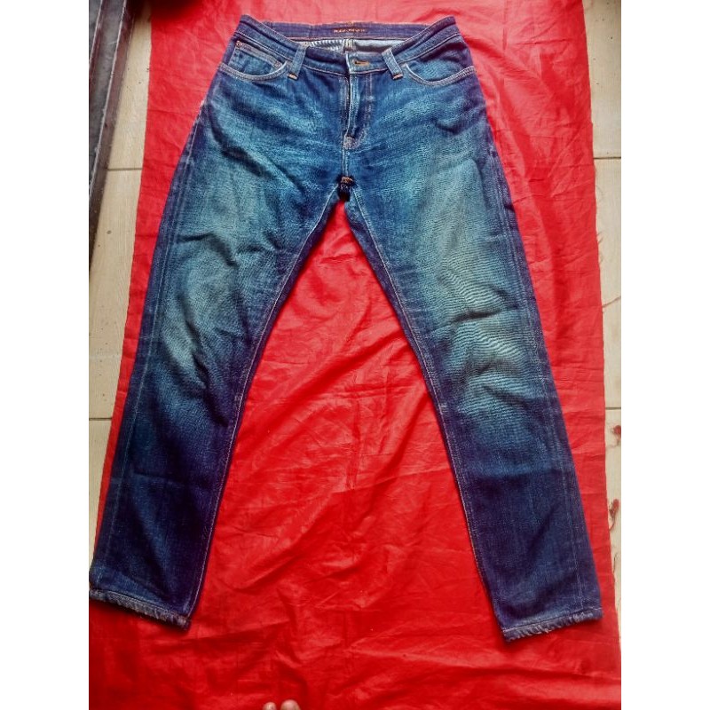 thrifting jeans nudie jeans size 30 original second