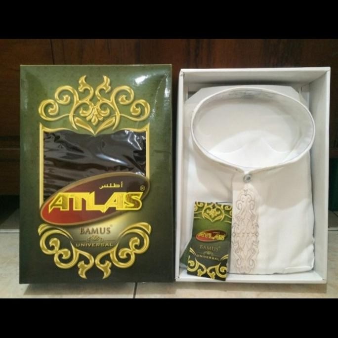 koko atlas bamus universal khusus warna putih baju tangan panjang