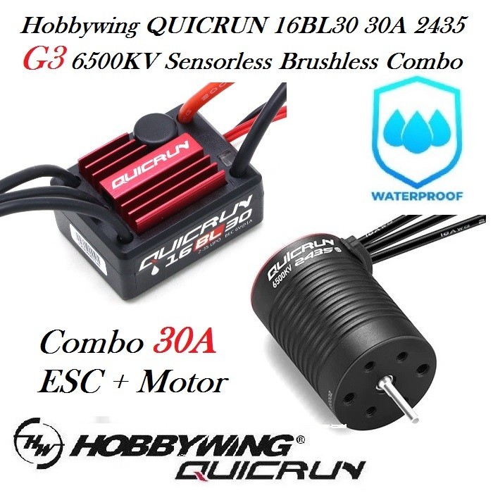 Hobbywing QUICRUN 16BL30 30A 2435 G3 6500KV Sensorless Brushless Combo