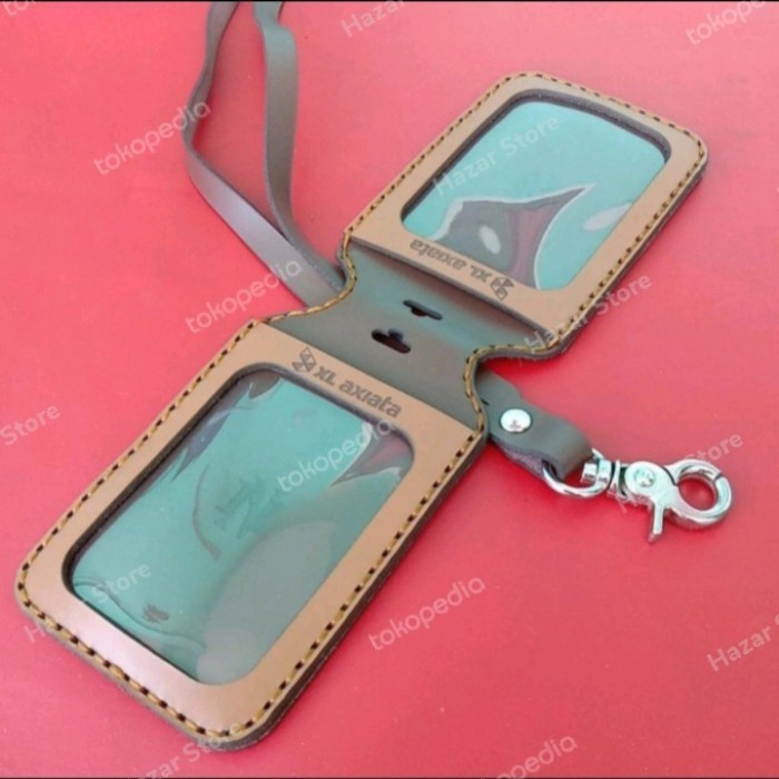 

Id Card Holder Kulit Custom Logo Name Tag Kulit Asli Original