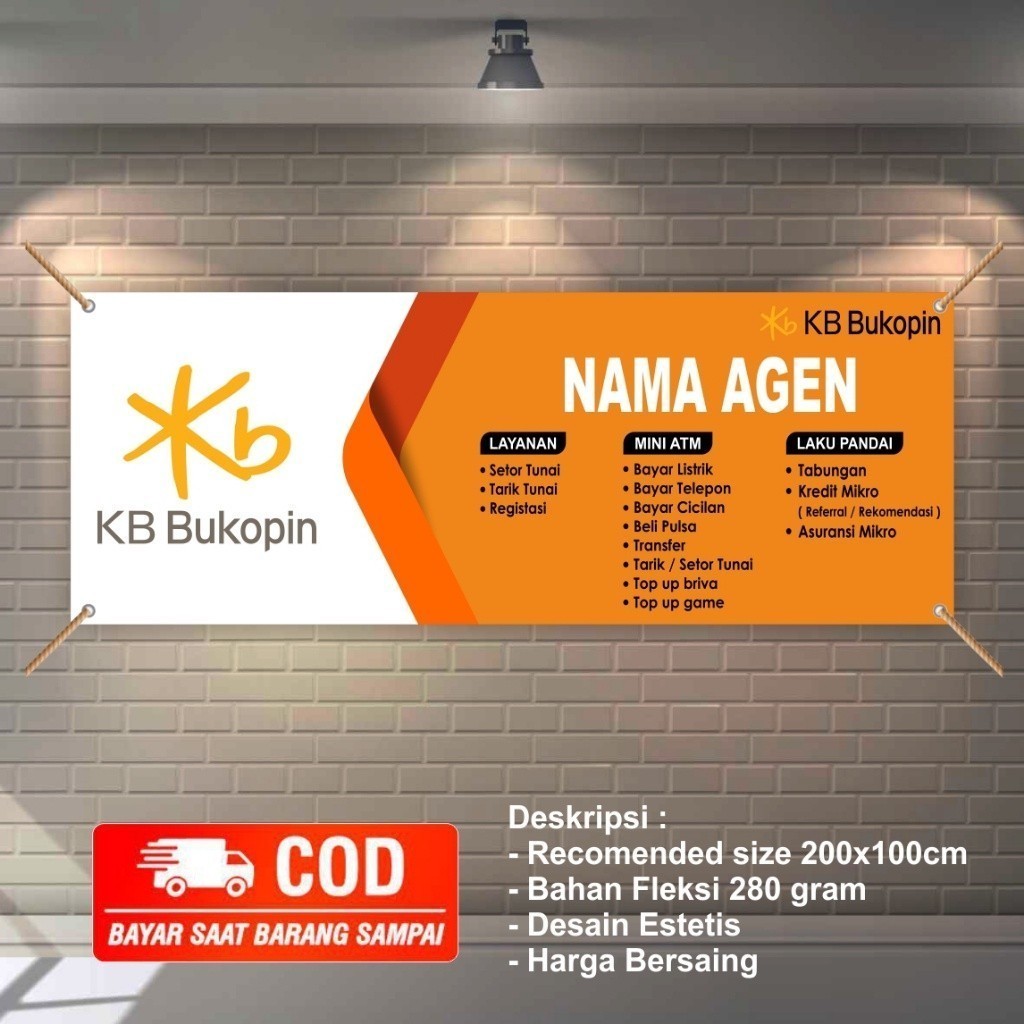 Spanduk Agen KB Bukopin Terdekat Termurah Bisa Custom