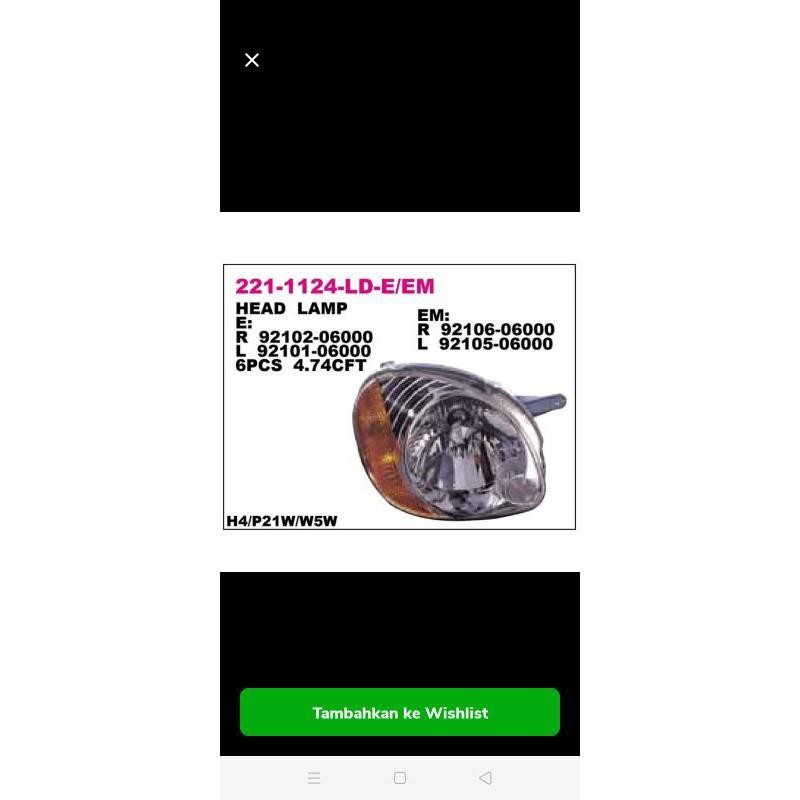 Head Lamp Lampu Depan Atoz Kristal Depo