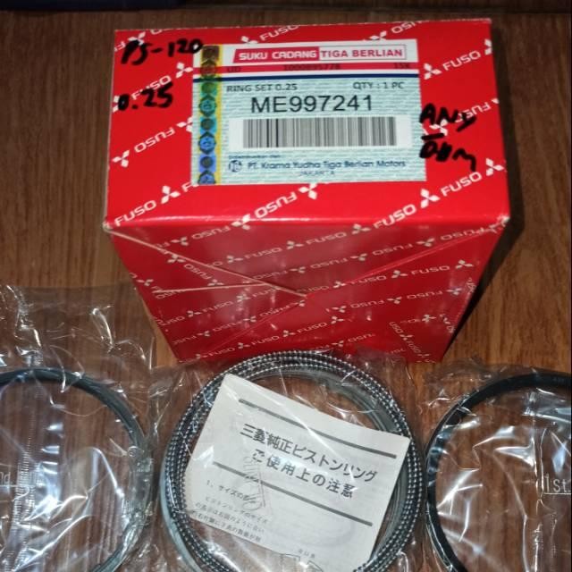 Ring Set Piston-Ring Seher Mitsubishi Colt Diesel Ps 120 Oversize 0.25