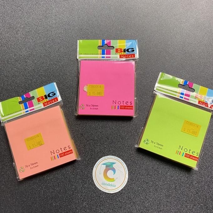 

,,,,,,,] Sticky Note / Index Mark / Pembatas BIG 76x76 warna tumpuk