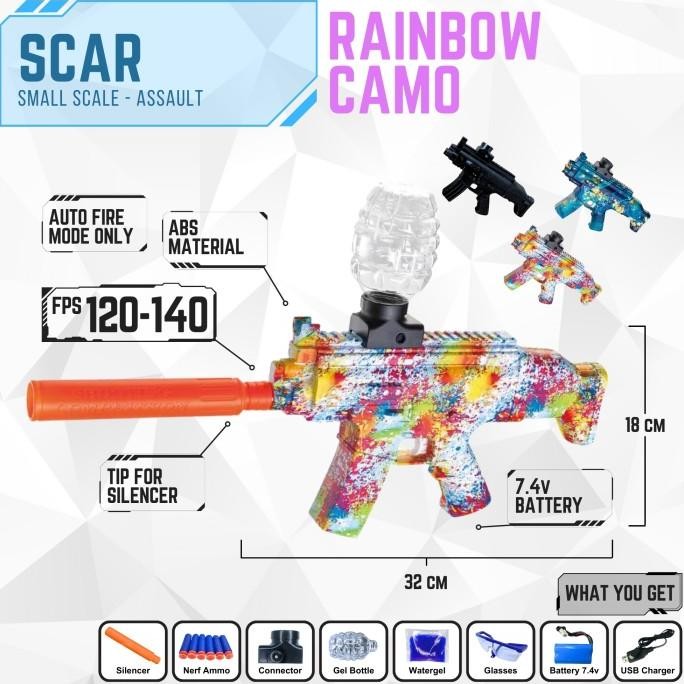 Grosir Cleair O2 - Mainan Anak Water Gel Blaster Scar Camo Blue Kids Version