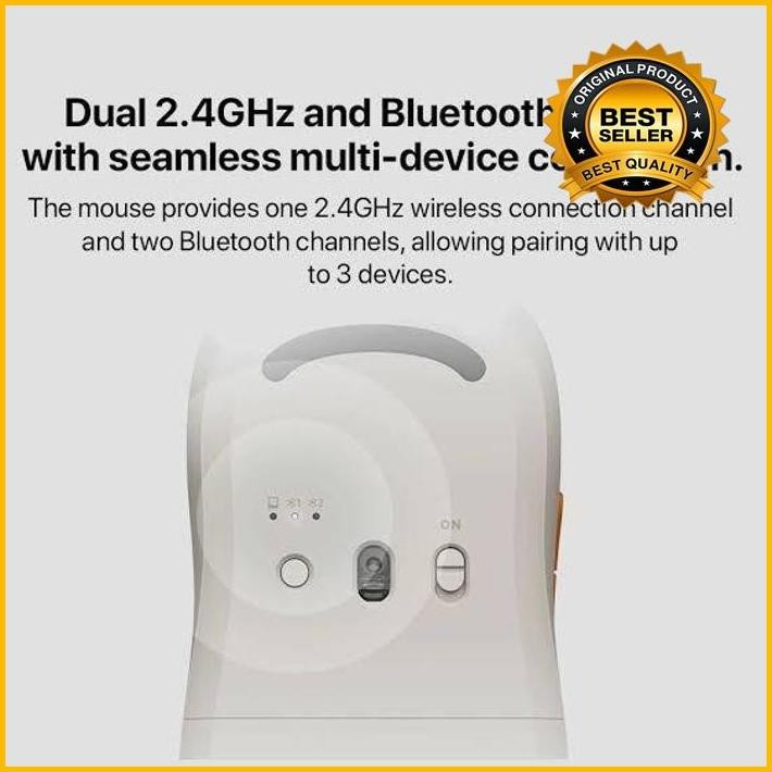 Xiaomi Wireless Mouse 3 Bluetooth 2.4Ghz Dualmode 1200Dpi Usb Receiver Terbaru 100 % Original