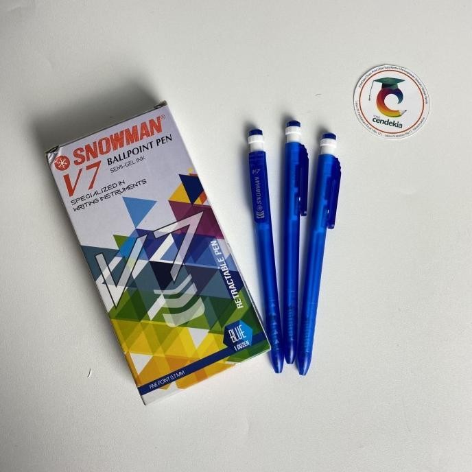 

@@@@] Pulpen SNOWMAN V7 0.7mm biru