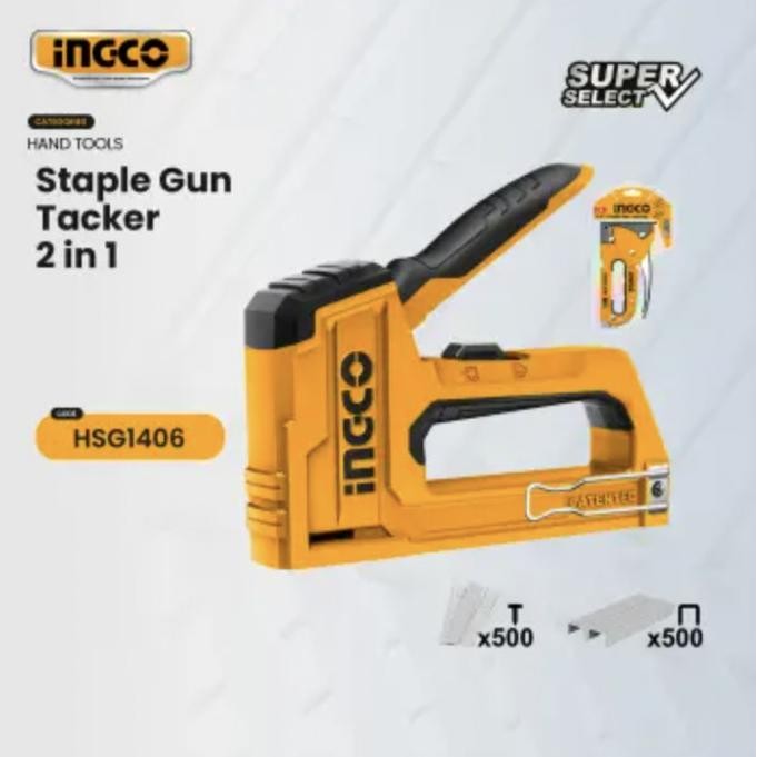 

Promo Staples Gun 2-in-1 / Stapler Steples Tembak Staple Gun INGCO HSG1406 COD