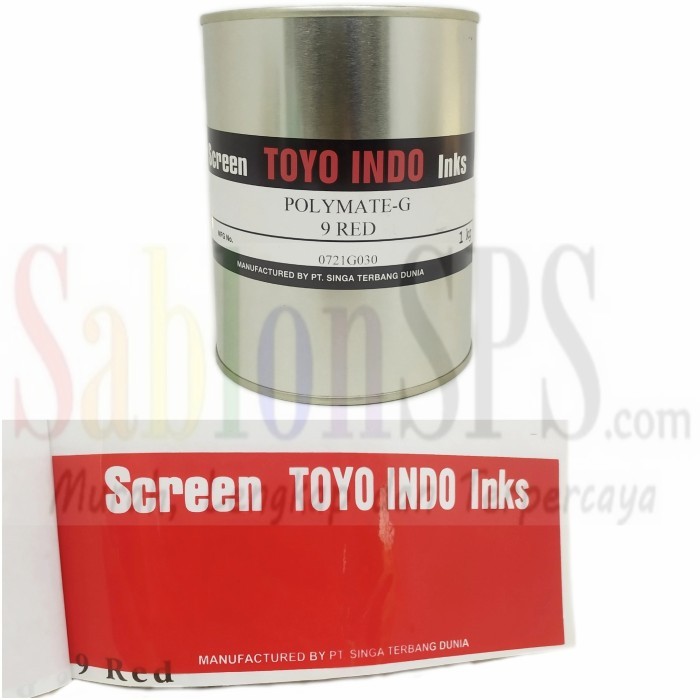 

TERBARU! TINTA TOYO POLYMATE RED G9 MERAH TINTA SABLON PLASTIK 1kg