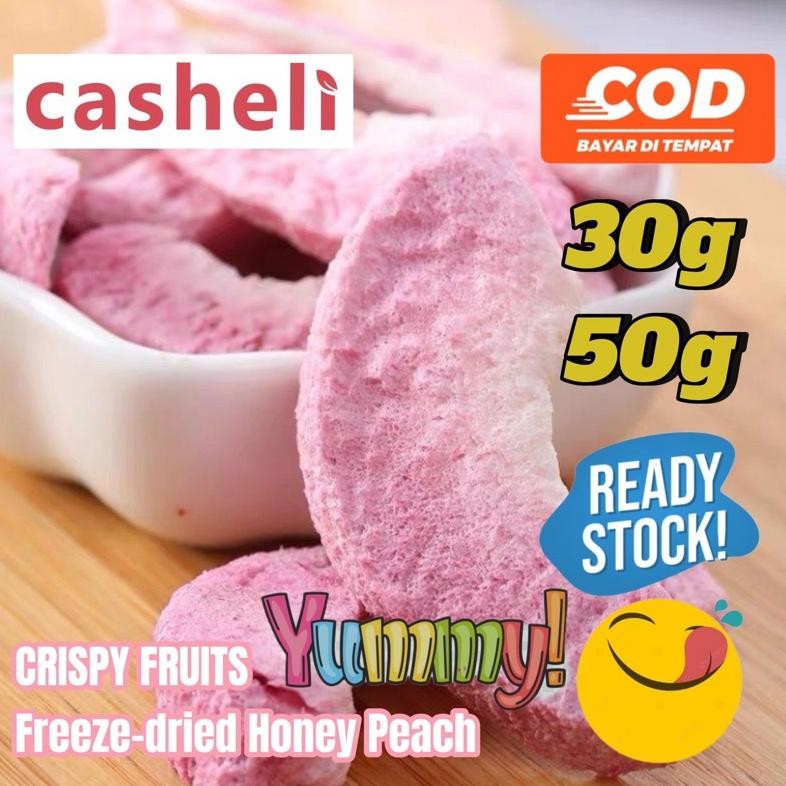 

casheli Peach Crispy Freeze-dried Peach Pum Snacks Cemilan
