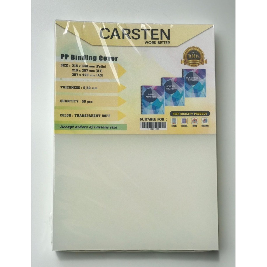 

Cover Mika Jilid Doff 0.50Mm A4 Isi 50 Lembar Ready