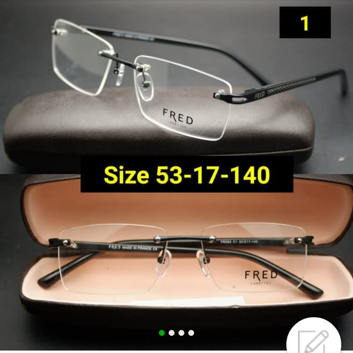 frame kacamata freed 065 frameless kacamata pria
