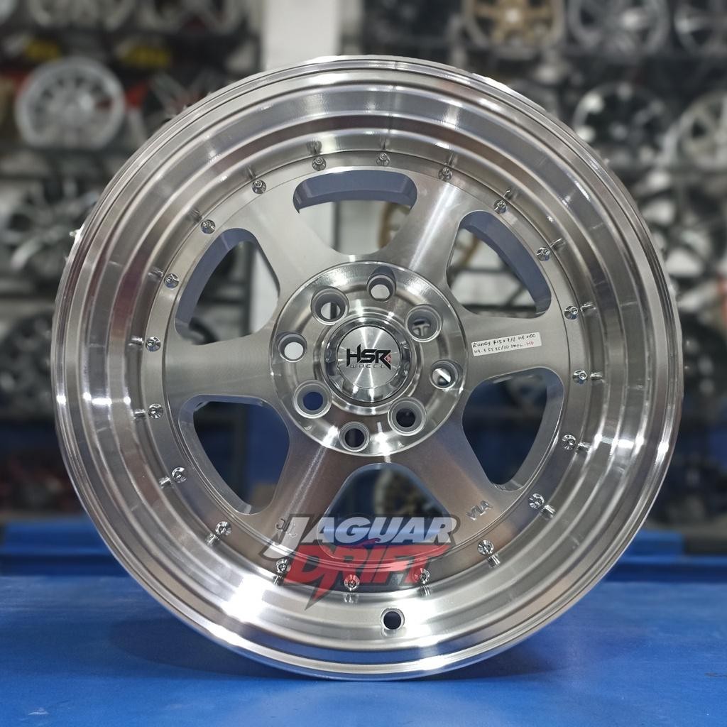 Velg Mobil Celong Ring 15 Hsr Rumoi R15 Lebar 7 / 8 Pcd 4X100 & 4X114.3 Offset 35 / 30 Warna Silver 