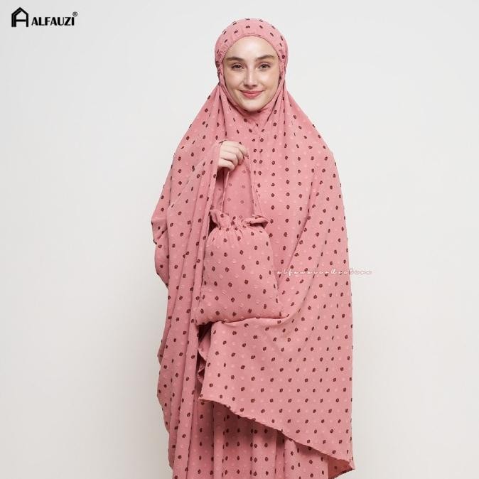 alfauzi - Mukena Dewasa Crinkle Dot TwoTone uragiri Airflow Premium Terlaris