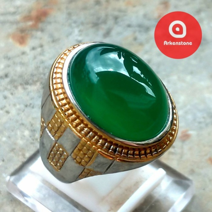 Best Seller 1Pcs Cincin Batu Akik Hijau Garut / Ijo Garut Top Quality