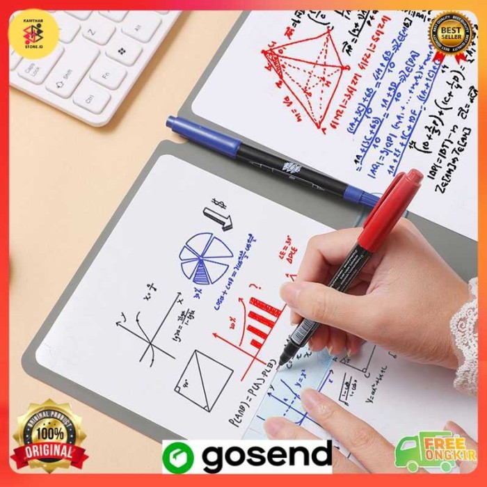 

Set Alas Papan Tulis Portable A5 Whiteboard Notebook PU Leather & Pen