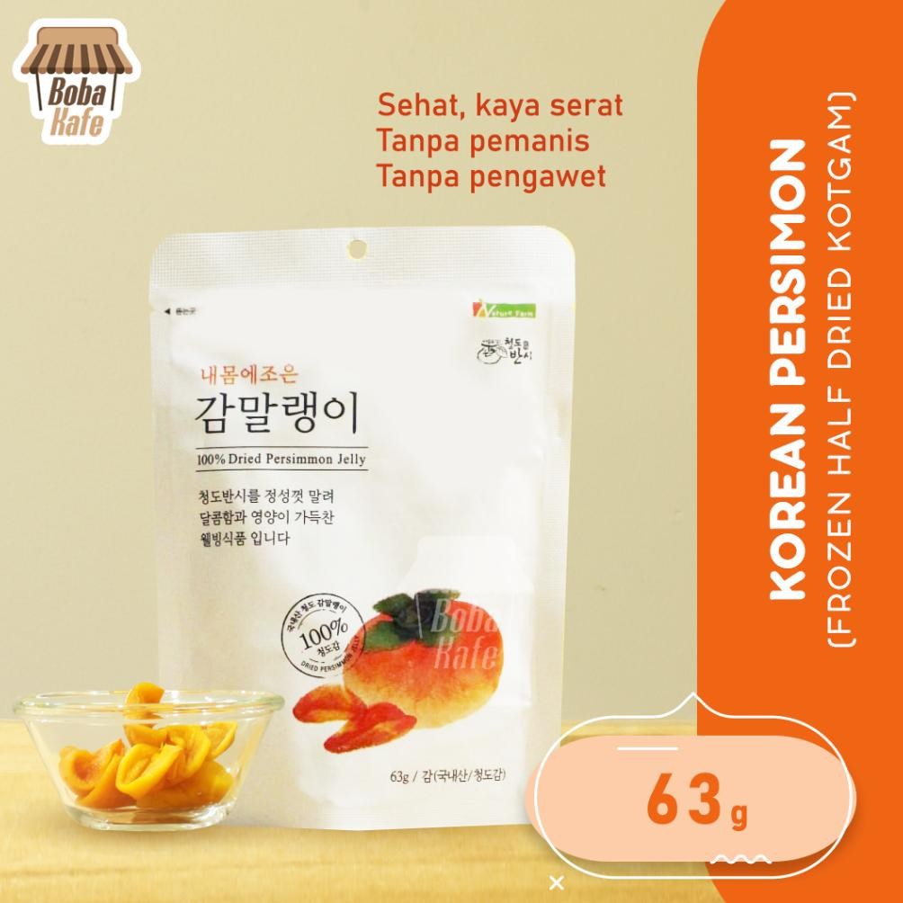 

Korean Persimon pouch 63gr - Half Dried Kotgam - Kesemek Setengah Kering - Persimmon Korea