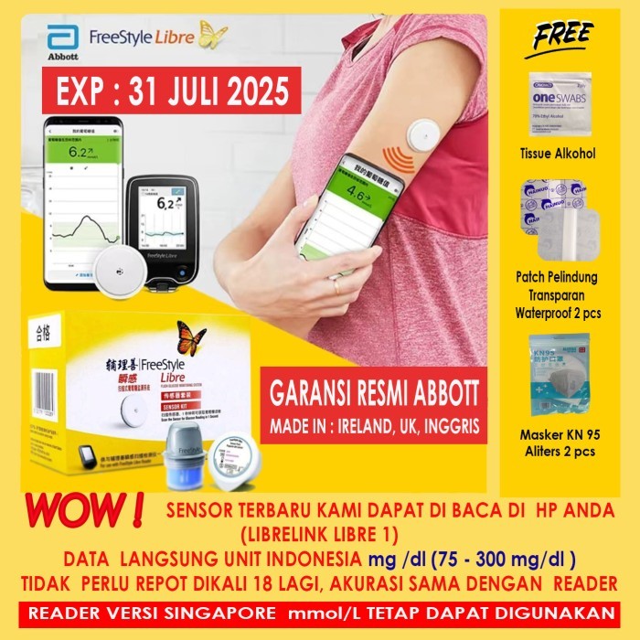 Freestyle Libre Sensor Jaminan 1000% Ori Dari Abbott - Termurah