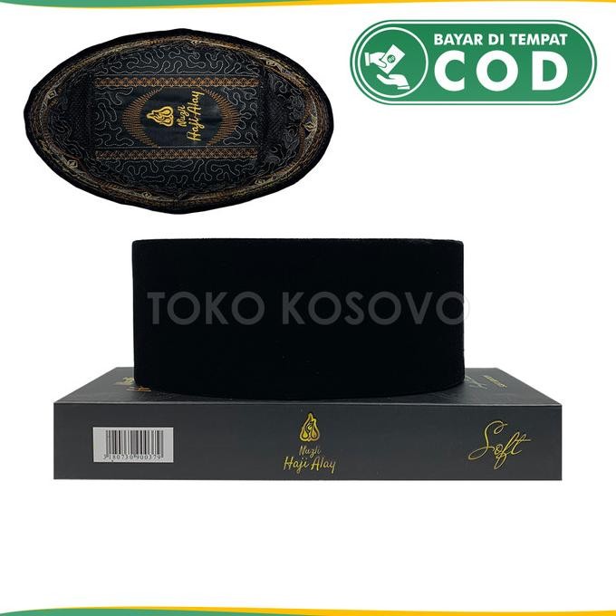 Songkok Premium HAJI ALAY DELUXE AC Tinggi 8, 9, 10 Peci Kopiah Mewah