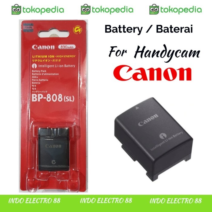 Murah BATERAI HANDYCAM CANON BATRAI BP-808 BATEREY CAMCORDER BP808 LEGRIA Non COD