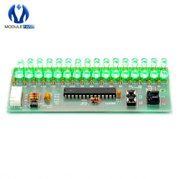 MCU Adjustable Display Pattern LED VU Meter Level Indicator Amplifier