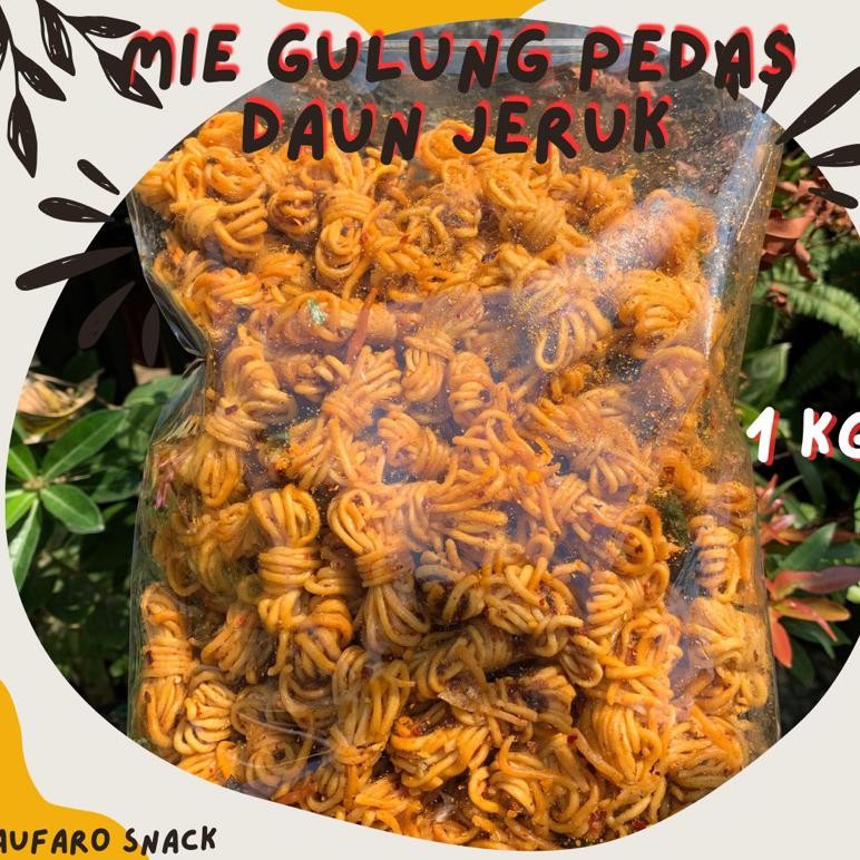 

MIE GULUNG PEDAS DAUN JERUK 1 KG MI CIKRUH AUFARO SNACK