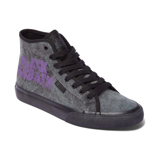 DC Mens Sabbath Manual HI Black Wash Vulcanized Shoe