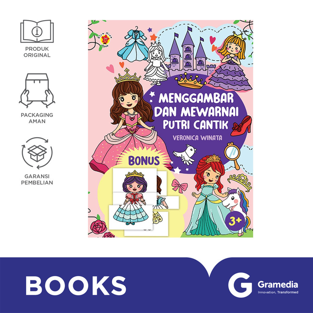 Gramedia Bintaro - Menggambar Dan Mewarnai Putri Cantik