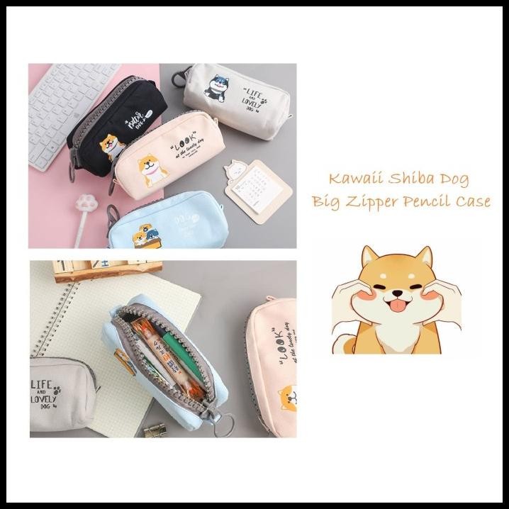 

TP0046 Kawaii Shiba Dog Big Zipper Large Pencil Case / Tempat Pensil
