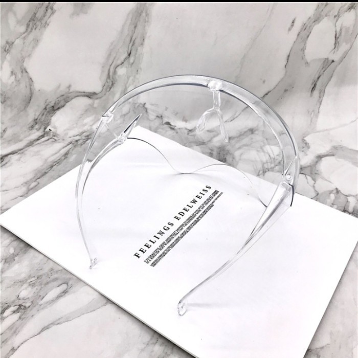Face Shield Kacamata Akrilik Frame Transparan