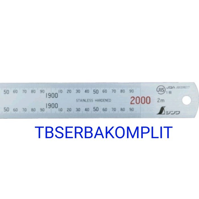 

PROMO! Ruler Mistar besi SS metric scale mili 13064 Shinwa 2000mm 2000 mm ori