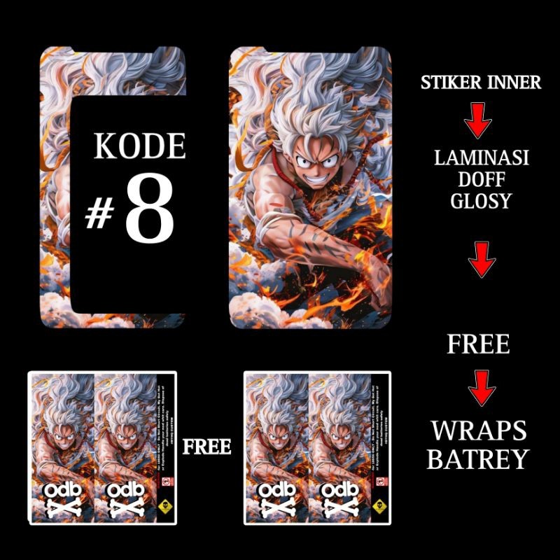 

*PromoTerjangkau* Stiker Kode Em 2oo Wraps Batrey Garskin Wrap Premium / X Casing Case COD