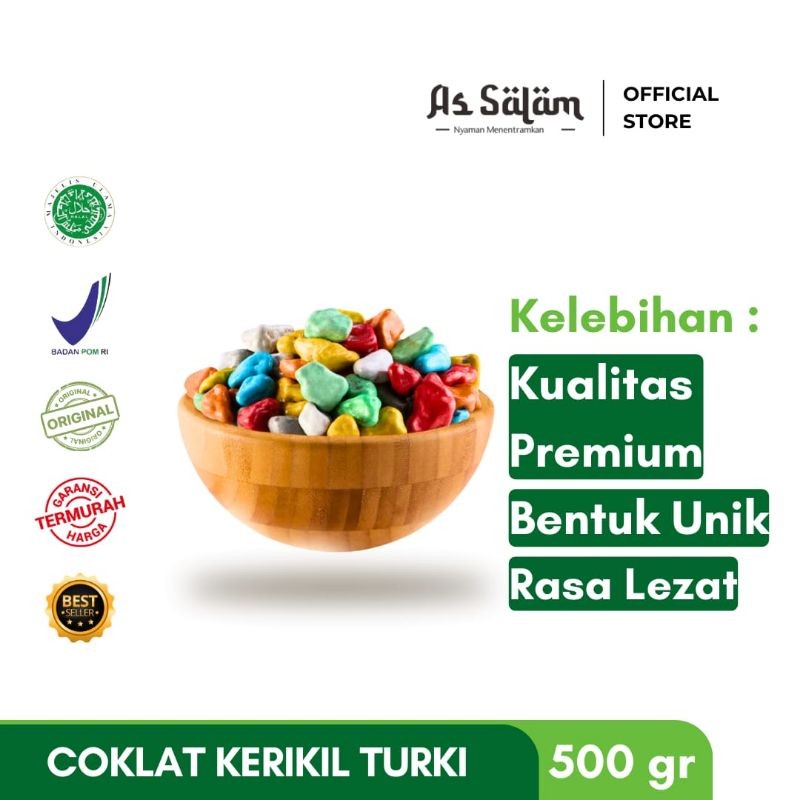 

Coklat Arab Coklat Kerikil Premium Quality Manis dan Legit - 500 Gram