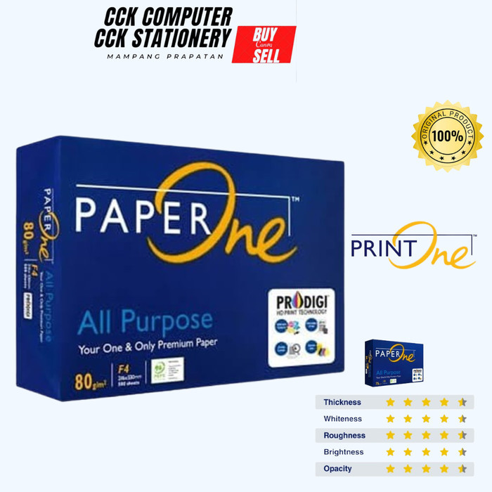 

Kertas Paper One A4 80 gram/Kertas Fotokopi/Kertas Print
