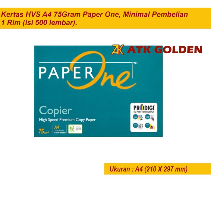 

Kertas HVS Paper One A4 75gr