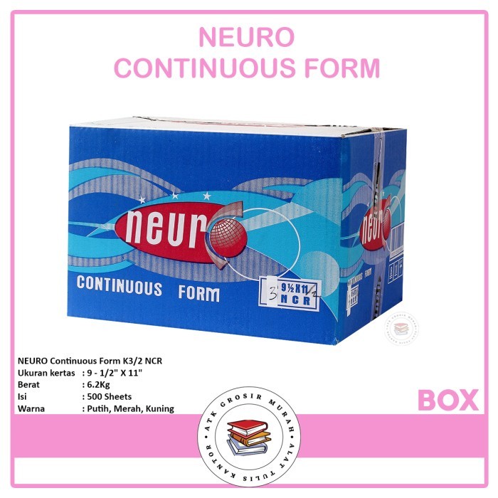 

Kertas Komputer / Continous Form 91/2 x 11 3 Ply/2 ( K3/2 Neuro ) NCR