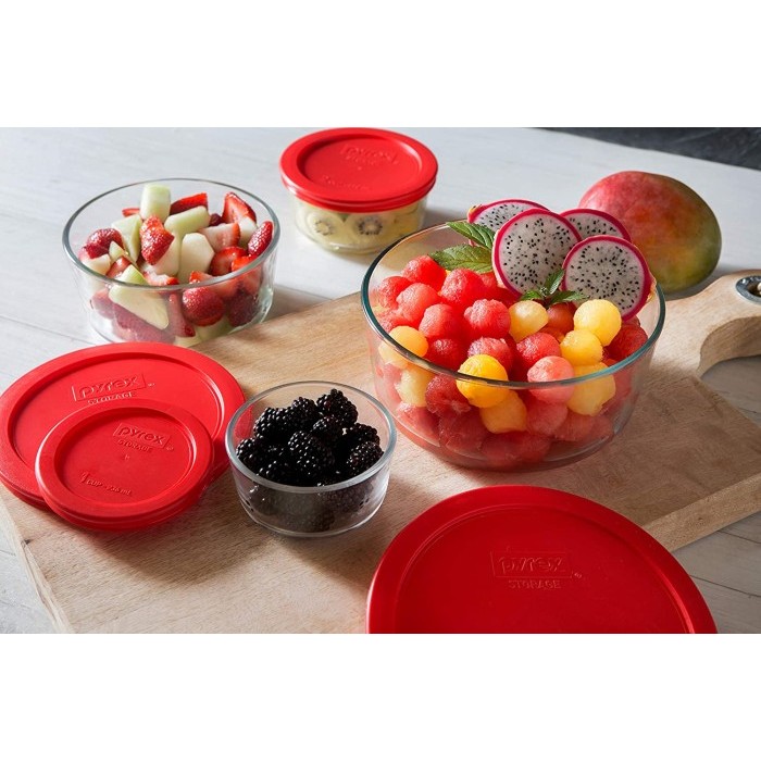 Pyrex Simply Store Mangkuk Kaca Dengan Tutup Wadah Makanan Food Prep