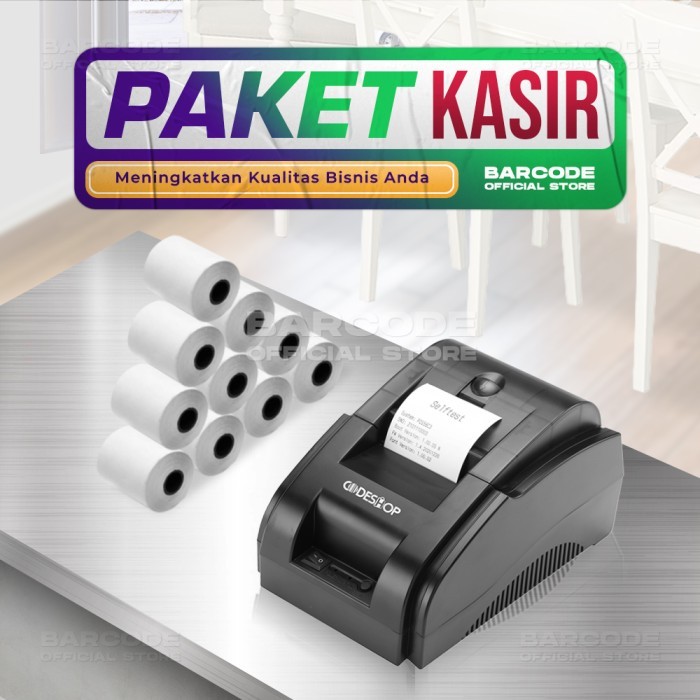 

HOT SALE! Paket Printer Kasir Codeshop CBT-58i + 10 Roll Kertas Thermal 57x40 mm