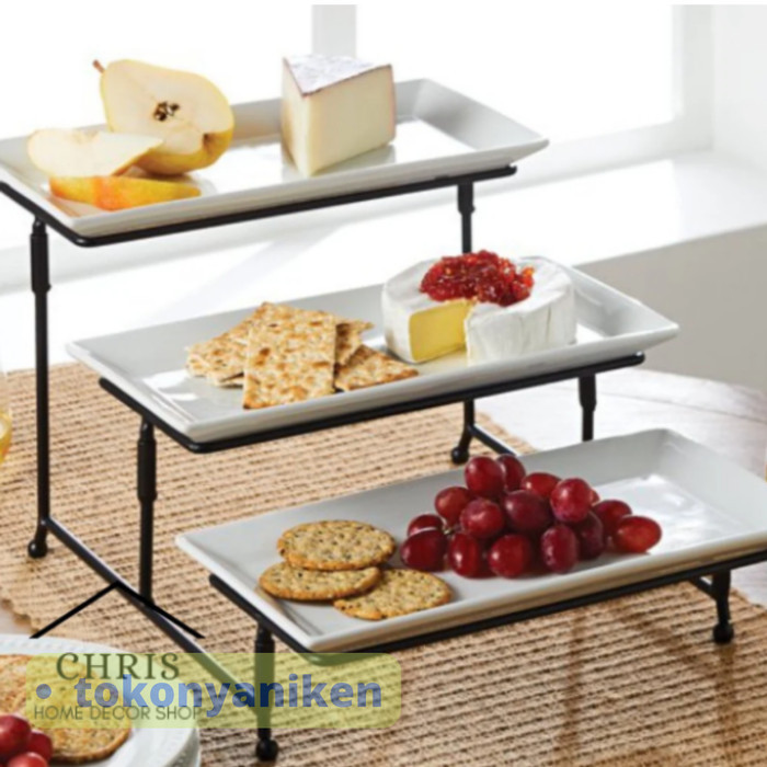 Set Serving Tray Wadah Saji Bertingkat Cake Tray