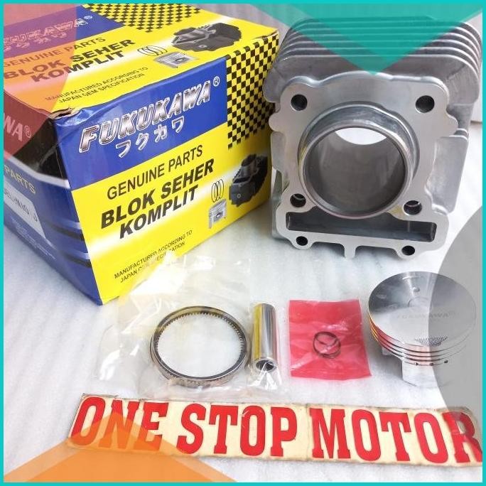 BLOK SEHER PLUS PISTON KIT KOMPLIT YAMAHA MIO J ORIGINAL ORI ASLI FUKU