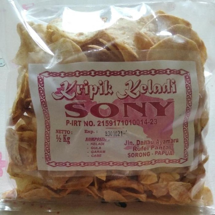 

PROMO! SOUVENIR CEMILAN KHAS SORONG PAPUA KERIPIK KELADI TALAS PAPUA