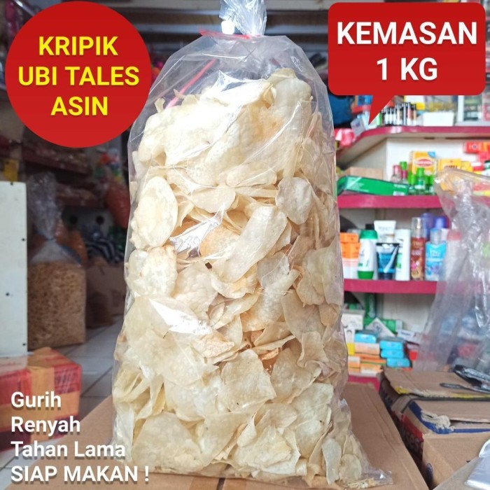 

Kripik Ubi Tales / Keripik Talas JUMBO Asin Gurih Kemasan 1 KG Siap