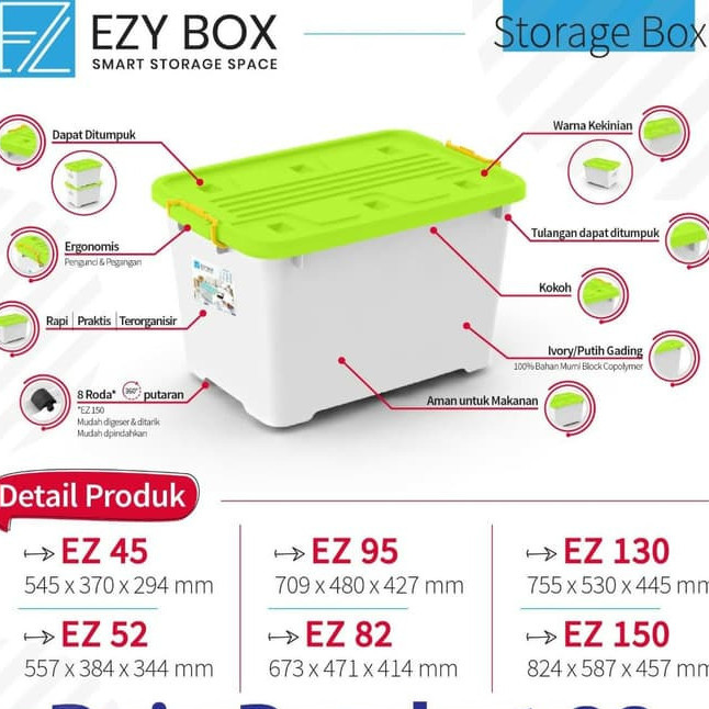 CONTAINER BOX EZY CB 150 LITER KUALITAS HERCULES CB150 LION STAR WAGON